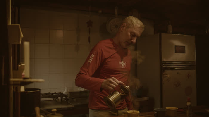 Bastidores de entrevista — cozinha da base